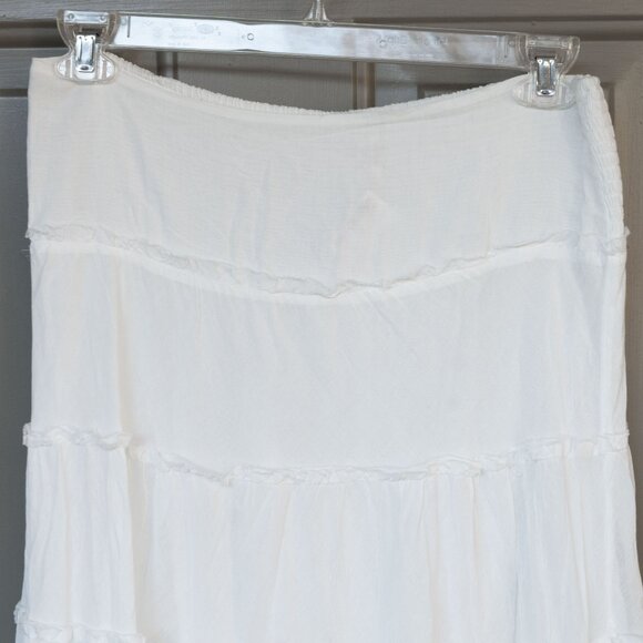 NWT! RARE! Free People Stuck In The Moment White Tiered 100% Cotton Skirt! - Picture 6 of 16
